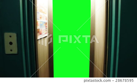 Elevator open with green screen Elevator open with green screen 28678595