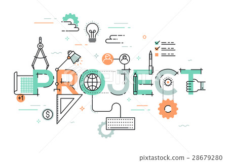 Thin line design concept for project website Thin line design concept for project website 28679280