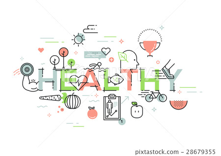 Modern thin line design concept for healthy 28679355