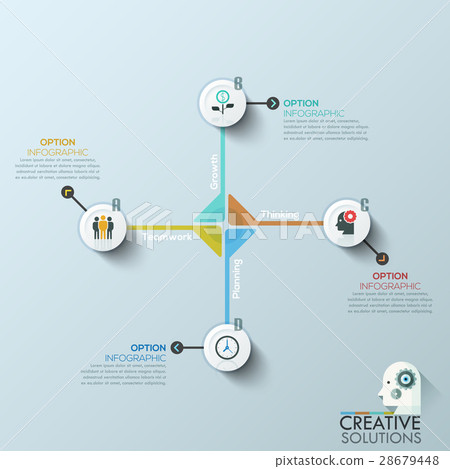 Modern business circle origami style options 28679448
