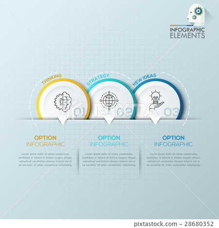 Modern business circle origami style options Modern business circle origami style options 28680352