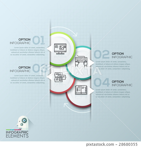 Modern business circle origami style options Modern business circle origami style options 28680355