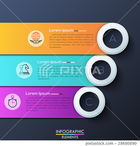 Modern infographic design template with 3 Modern infographic design template with 3 28680890