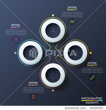 Modern infographic design template with 4 white Modern infographic design template with 4 white 28680892