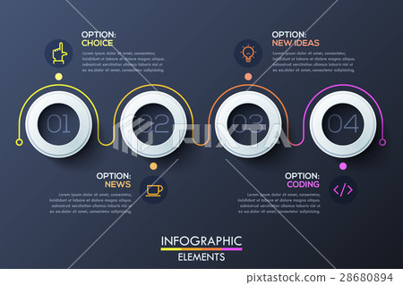 Modern infographic horizontal design template with Modern infographic horizontal design template with 28680894