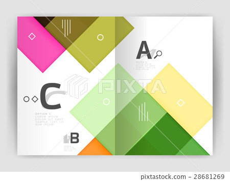 Geometrical brochure a4 business template Geometrical brochure a4 business template 28681269