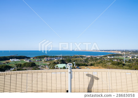 Panoramic landscape from the observation hall that looks round from the earth West (Choshi-shi, Chiba Prefecture) Shot taken in February 2017 Panoramic landscape from the observation hall that looks round from the earth West (Choshi-shi, Chiba Prefecture) Shot taken in February 2017 28683058