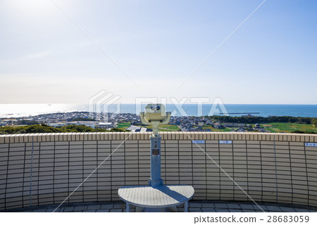 Panoramic landscape from the observation hall that looks round from the earth South (Choshi City, Chiba Prefecture) Photographed in February 2017 Panoramic landscape from the observation hall that looks round from the earth South (Choshi City, Chiba Prefecture) Photographed in February 2017 28683059
