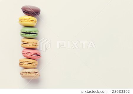 Colorful macaroons. Sweet macarons Colorful macaroons. Sweet macarons 28683302