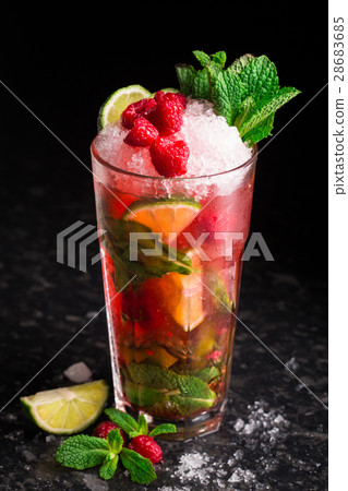 Raspberry Mojito on a table 28683685