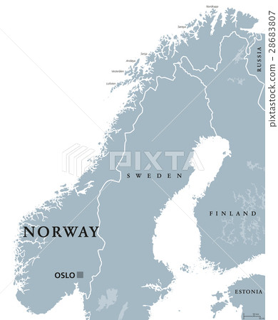 Norway political map 28683807