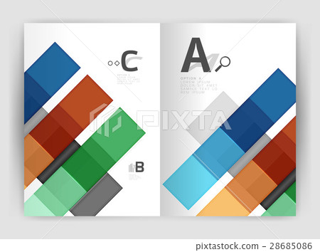 Colorful modern stripes business flyer 28685086