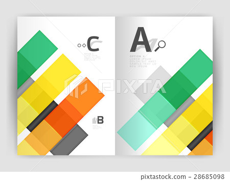 Colorful modern stripes business flyer 28685098