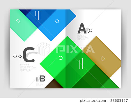 Colorful modern stripes business flyer 28685137