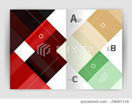 Colorful modern stripes business flyer 28685138