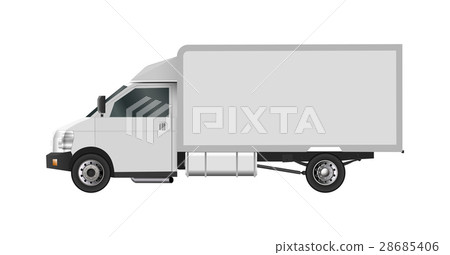 White truck template. Vector illustration. 28685406