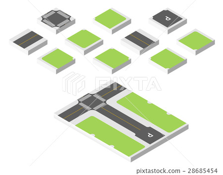 Isometric road. Vector illustration eps 10 Isometric road. Vector illustration eps 10 28685454
