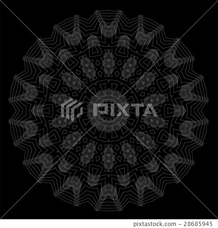 Ornamental Line Pattern 28685945