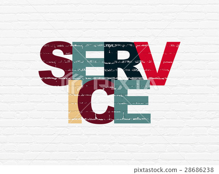 Business concept: Service on wall background Business concept: Service on wall background 28686238