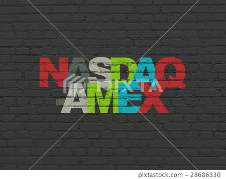Stock market indexes concept: NASDAQ-AMEX on wall 28686330