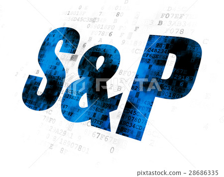 Stock market indexes concept: S&P on Digital 28686335