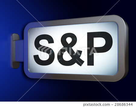 Stock market indexes concept: S&P on billboard Stock market indexes concept: S&P on billboard 28686344