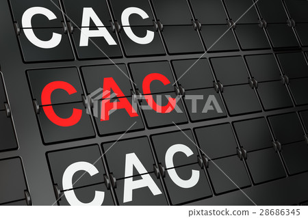 Stock market indexes concept: CAC on airport board Stock market indexes concept: CAC on airport board 28686345