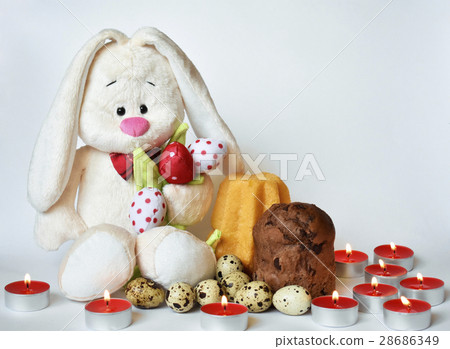 Easter bunny and Easter eggs Easter bunny and Easter eggs 28686349