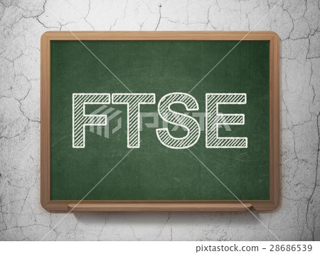 Stock market indexes concept: FTSE on chalkboard 28686539
