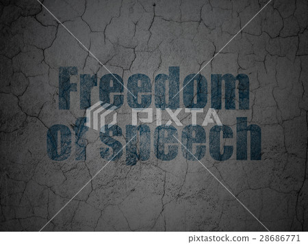 Political concept: Freedom Of Speech on grunge 28686771