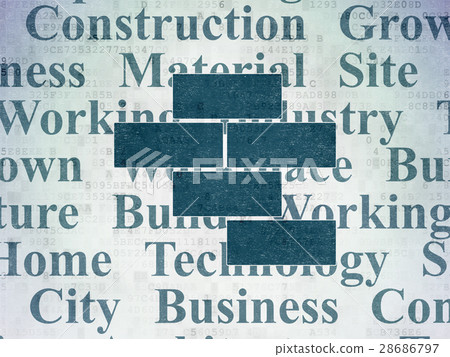 Building construction concept: Bricks on Digital 28686797