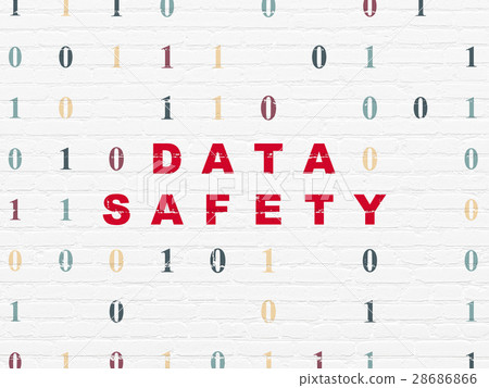Information concept: Data Safety on wall 28686866
