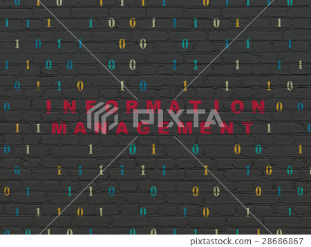 Data concept: Information Management on wall 28686867