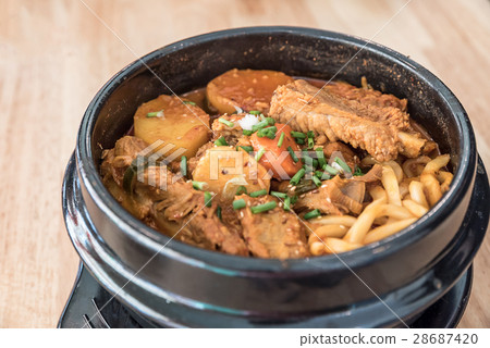 Gamjatang Korean Spicy Pork rib 28687420