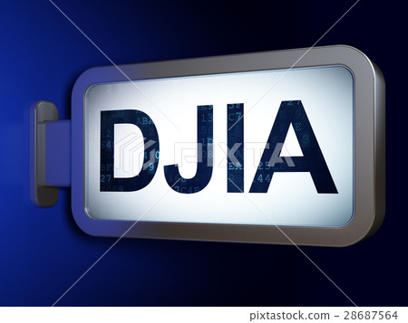 Stock market indexes concept: DJIA on billboard 28687564