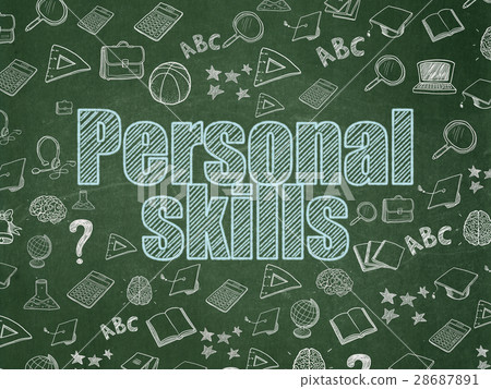 Education concept: Personal Skills on School board 28687891