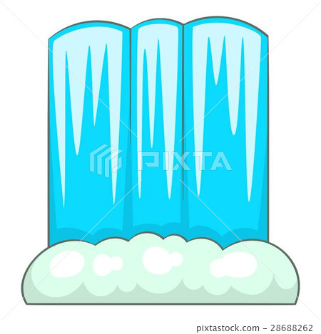 Waterfall icon, cartoon style 28688262