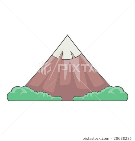 The sacred mountain of Fuji icon, cartoon style 28688285