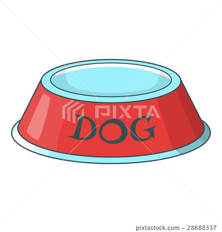 Pet dog bowl icon, cartoon style 28688337