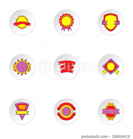 Tag icons set, cartoon style 28688428