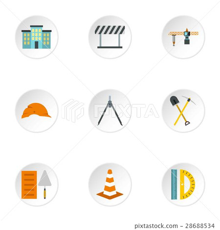 Repair tools icons set, flat style - Stock Illustration [28688534] - PIXTA