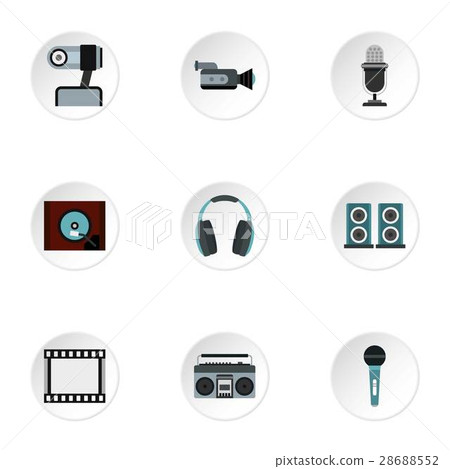 Communication device icons set, flat style Communication device icons set, flat style 28688552