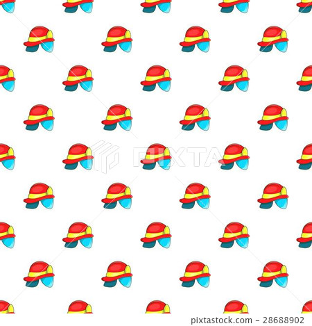 Helmet of firefighter pattern, cartoon style Helmet of firefighter pattern, cartoon style 28688902