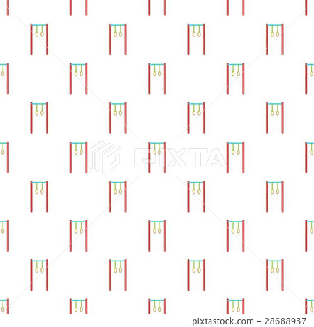 Horizontal bar with rings pattern, cartoon style 28688937