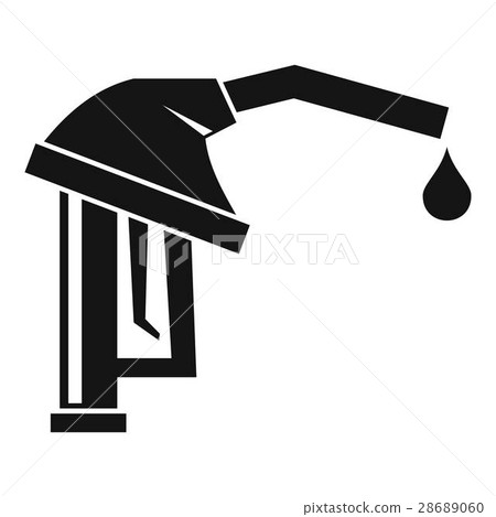 Gasoline pump nozzle icon, simple style 28689060