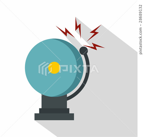 Ringing fire alarm bell icon, flat style Ringing fire alarm bell icon, flat style 28689132