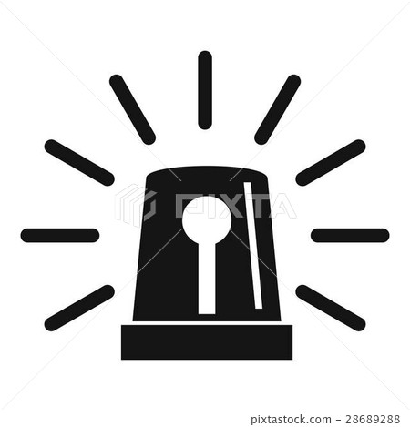 Flashing emergency light icon, simple style Flashing emergency light icon, simple style 28689288