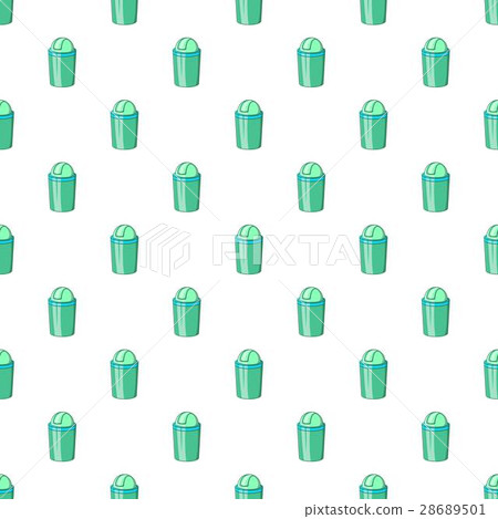 Green trash can pattern, cartoon style Green trash can pattern, cartoon style 28689501