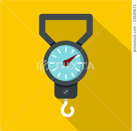 Spring scale icon, flat style Spring scale icon, flat style 28689631