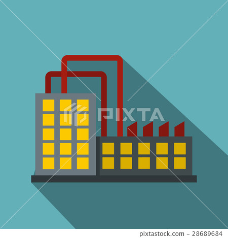 Power plant icon, flat style Power plant icon, flat style 28689684